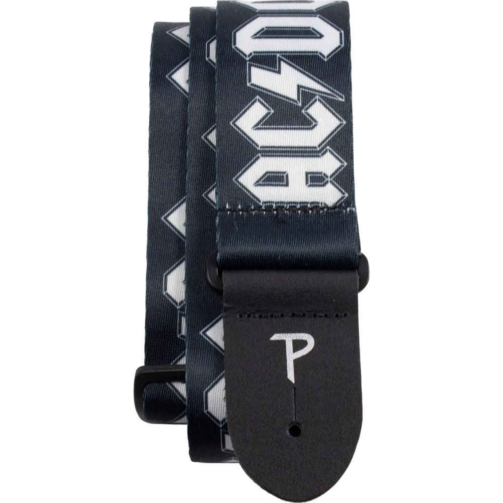 AC/DC - Logo Guitar Strap - Black/White